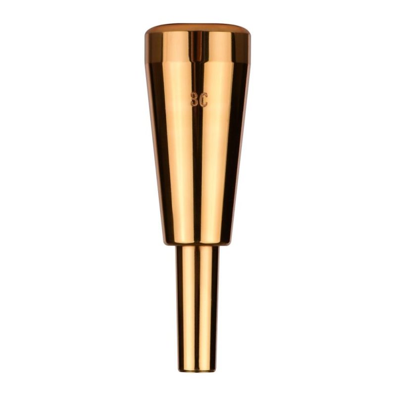 Brass |   3C Trumpet Mouthpiece Thickened Heavier Mouthpiece Instrument Accessory for Standard Trumpets Gold Brass Brass