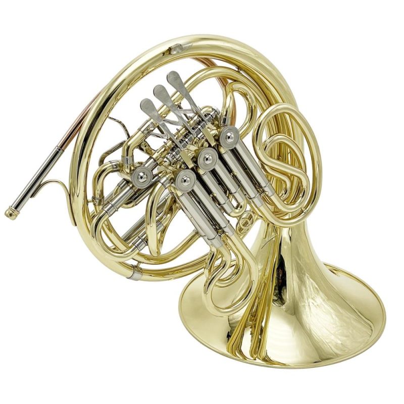 Brass |   4 Key Double Row French Horn Standard Four-button Double-row Horn Brass Brass