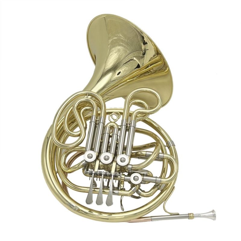 Brass |   4 Key Double Row French Horn Standard Four-button Double-row Horn Brass Brass