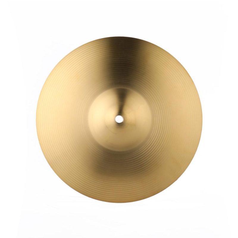 Brass |   Brass Crash Cymbal Drum Instrument Cymbals Practical Alloy Cymbal for Percussion Instruments Players Beginners Golden Brass Brass