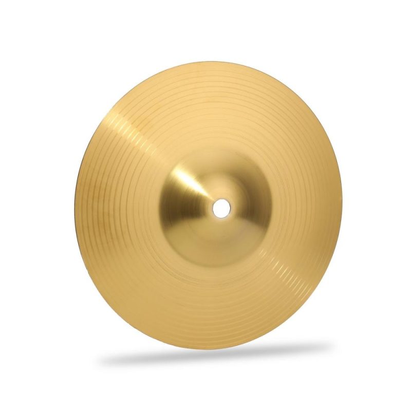 Brass |   Brass Crash Cymbal Drum Instrument Cymbals Practical Alloy Cymbal for Percussion Instruments Players Beginners Golden Brass Brass