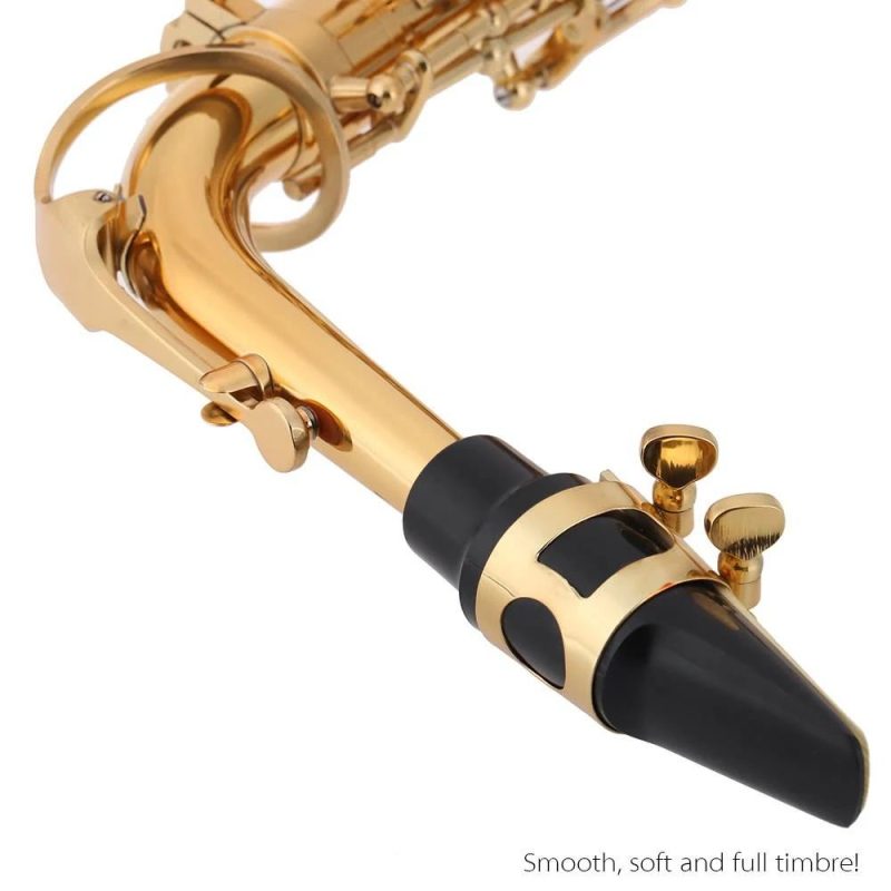 Brass |   Eb Alto Saxophone: Exquisite Gold Lacquered Woodwind Instrument Gold Brass Brass