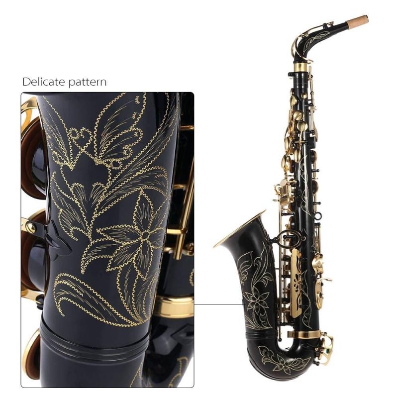 Brass |   Eb Alto Saxophone Gold Lacquered Brass, E Flat, 82Z Key Type with Full Accessory Kit Gold & Black Brass Brass