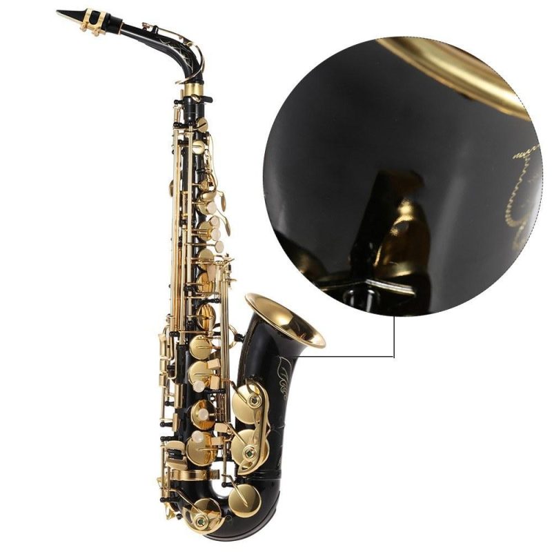 Brass |   Eb Alto Saxophone Gold Lacquered Brass, E Flat, 82Z Key Type with Full Accessory Kit Gold & Black Brass Brass