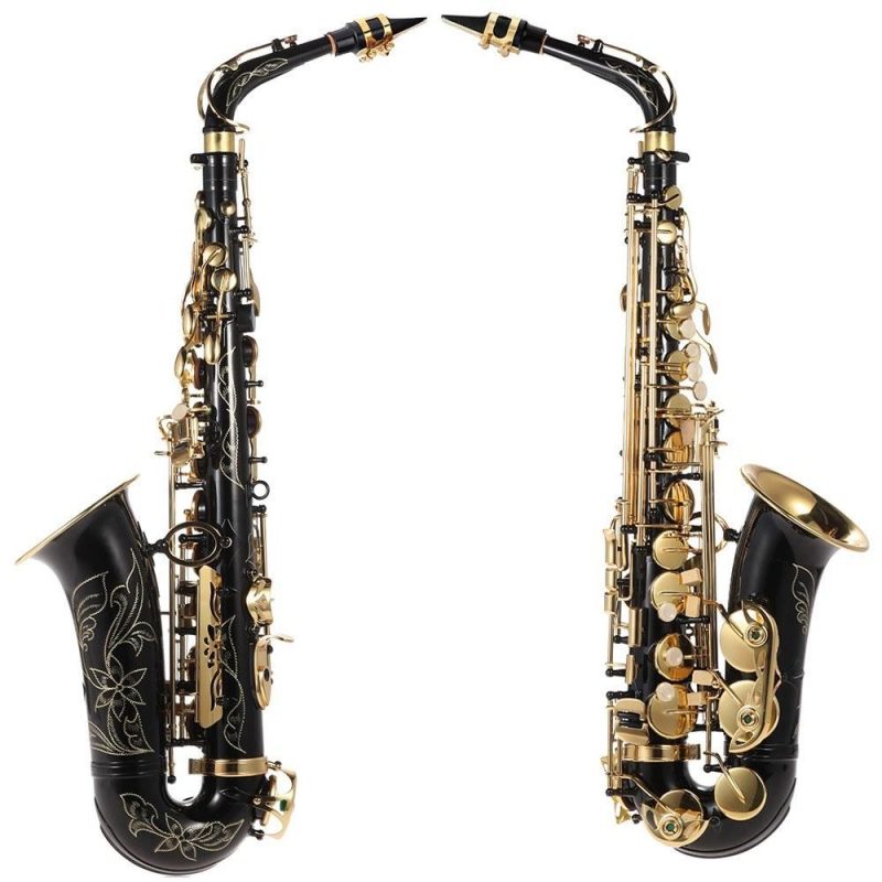 Brass |   Eb Alto Saxophone Gold Lacquered Brass, E Flat, 82Z Key Type with Full Accessory Kit Gold & Black Brass Brass