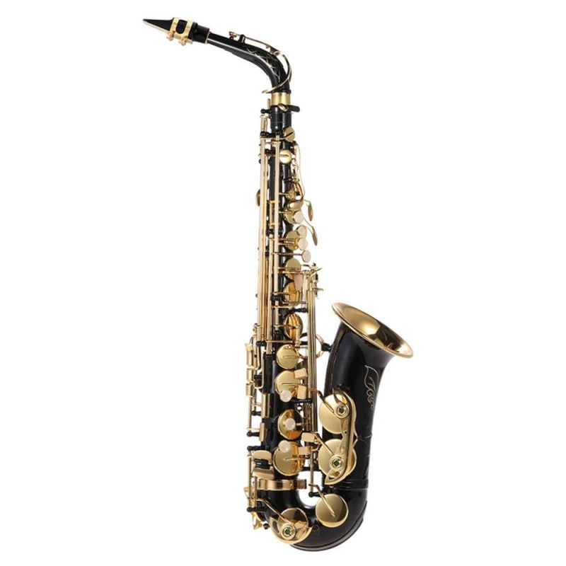 Brass |   Eb Alto Saxophone Gold Lacquered Brass, E Flat, 82Z Key Type with Full Accessory Kit Gold & Black Brass Brass