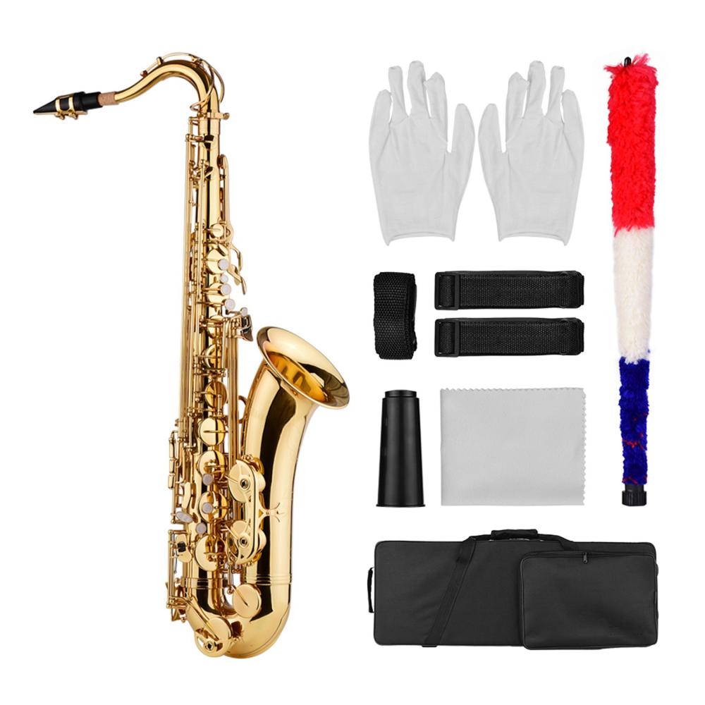 Brass |   Gold Lacquered Bb Tenor Saxophone – Perfect for Solo and Ensemble Play Gold Brass Brass