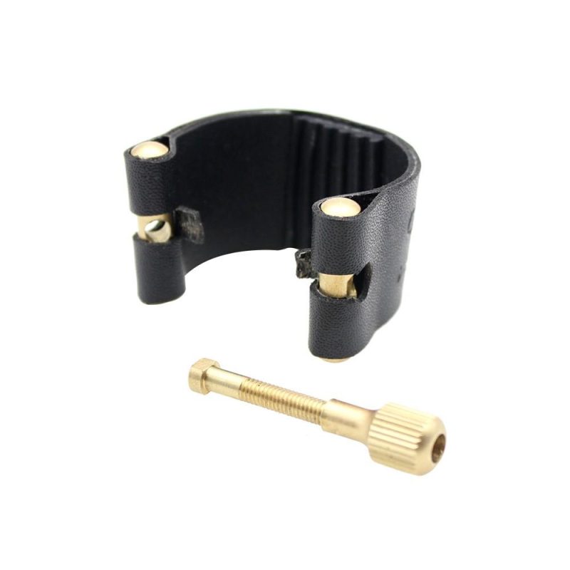 Brass |   Mouthpiece Ligature Fastener + Mouthpiece Cap for Alto Sax Saxophone Mouthpiece Parts Black Brass Black