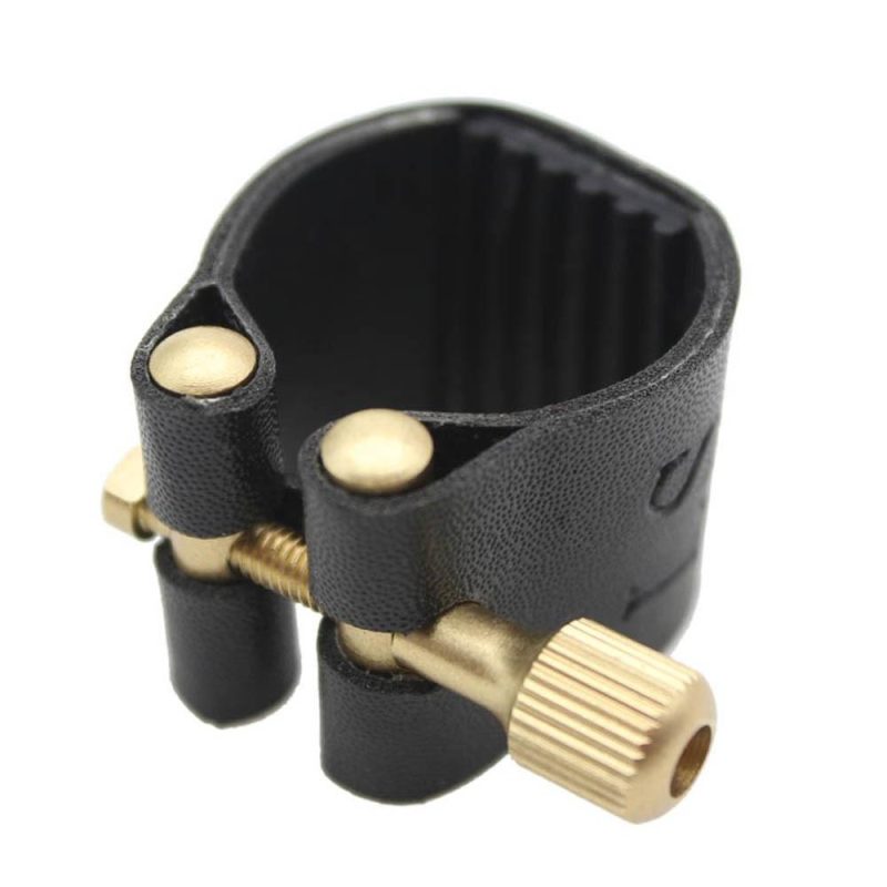 Brass |   Mouthpiece Ligature Fastener + Mouthpiece Cap for Alto Sax Saxophone Mouthpiece Parts Black Brass Black