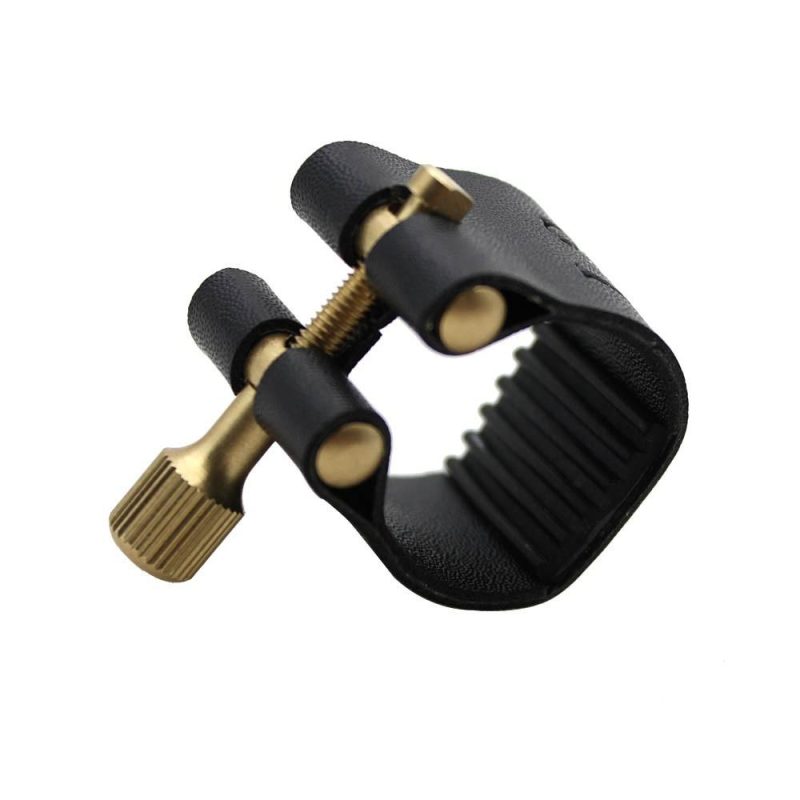 Brass |   Mouthpiece Ligature Fastener + Mouthpiece Cap for Alto Sax Saxophone Mouthpiece Parts Black Brass Black