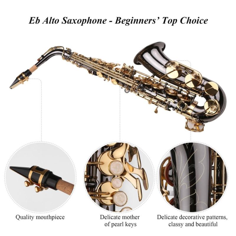 Brass |   Saxophone Eb E-flat Alto Saxophone Sax Gold Brass Brass