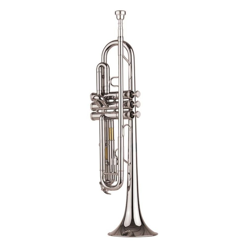 Brass |   Standard Bb Trumpet Brass Material Nickle Plated  Wind Instrument Silver Brass Brass