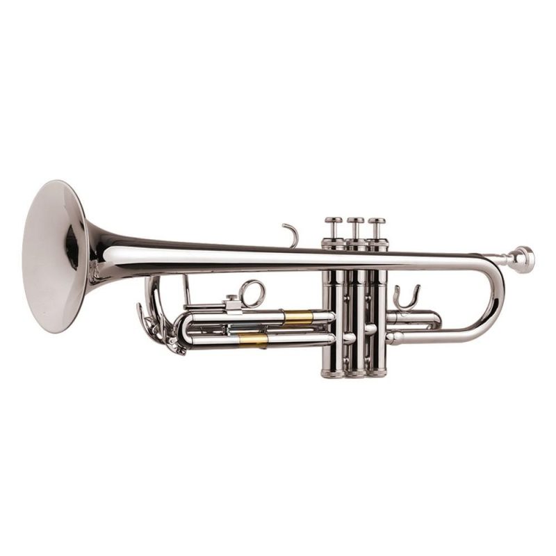 Brass |   Standard Bb Trumpet Brass Material Nickle Plated  Wind Instrument Silver Brass Brass