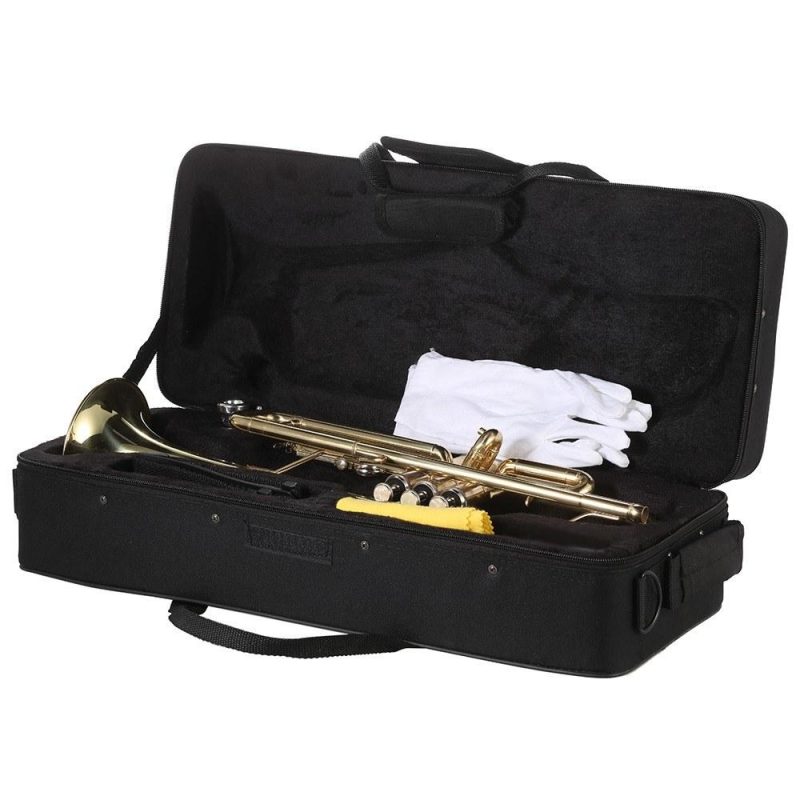 Brass |   Trumpet Bb Flat Brass Gold-painted Exquisite Durable Musical Instrument Brass Brass