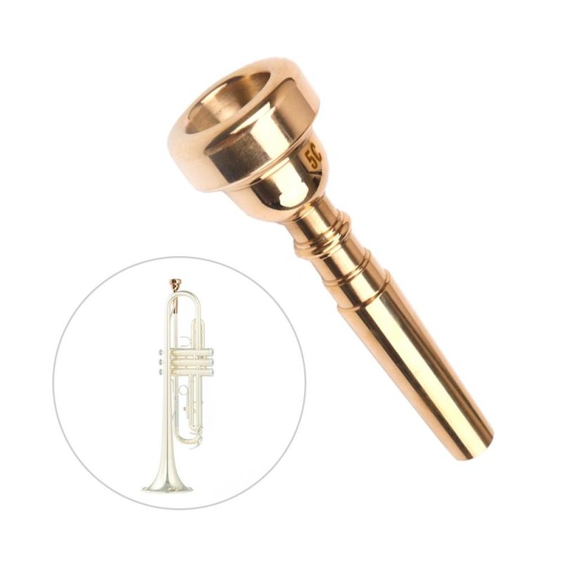 Brass |   Trumpet Mouthpiece Musical Instrument Accessories Gold Plated 5C Gold Brass Brass