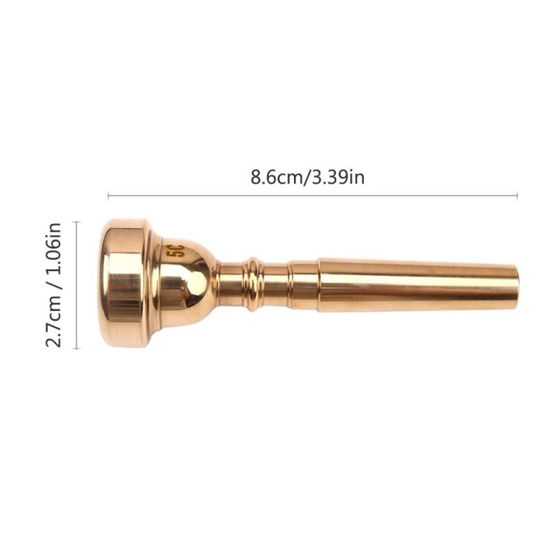 Brass |   Trumpet Mouthpiece Musical Instrument Accessories Gold Plated 5C Gold Brass Brass