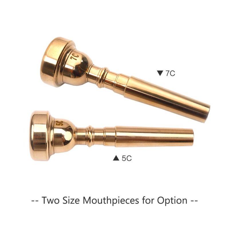 Brass |   Trumpet Mouthpiece Musical Instrument Accessories Gold Plated 5C Gold Brass Brass