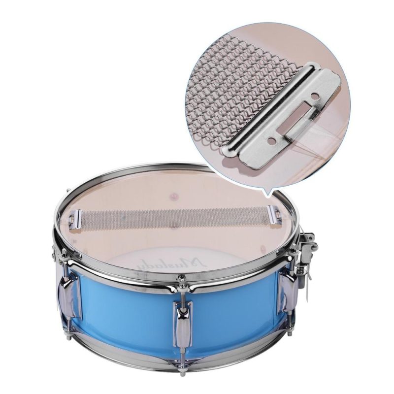 Drums & Percussion |   12inch Snare Drum Head with Drumsticks Shoulder Strap Drum Key for Student Band Blue Drums & Percussion Blue