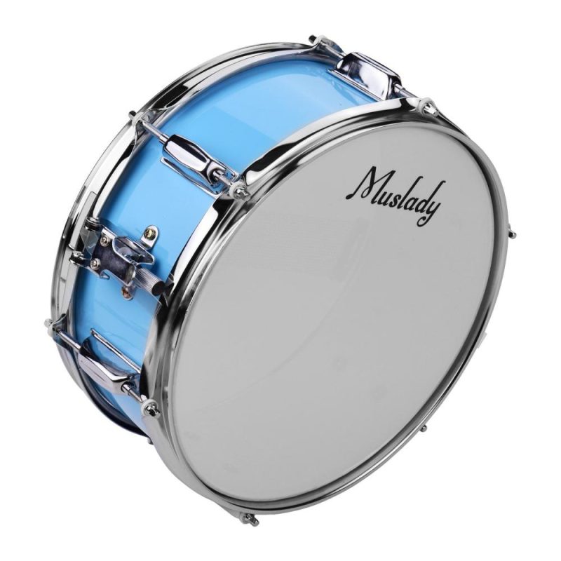 Drums & Percussion |   12inch Snare Drum Head with Drumsticks Shoulder Strap Drum Key for Student Band Blue Drums & Percussion Blue