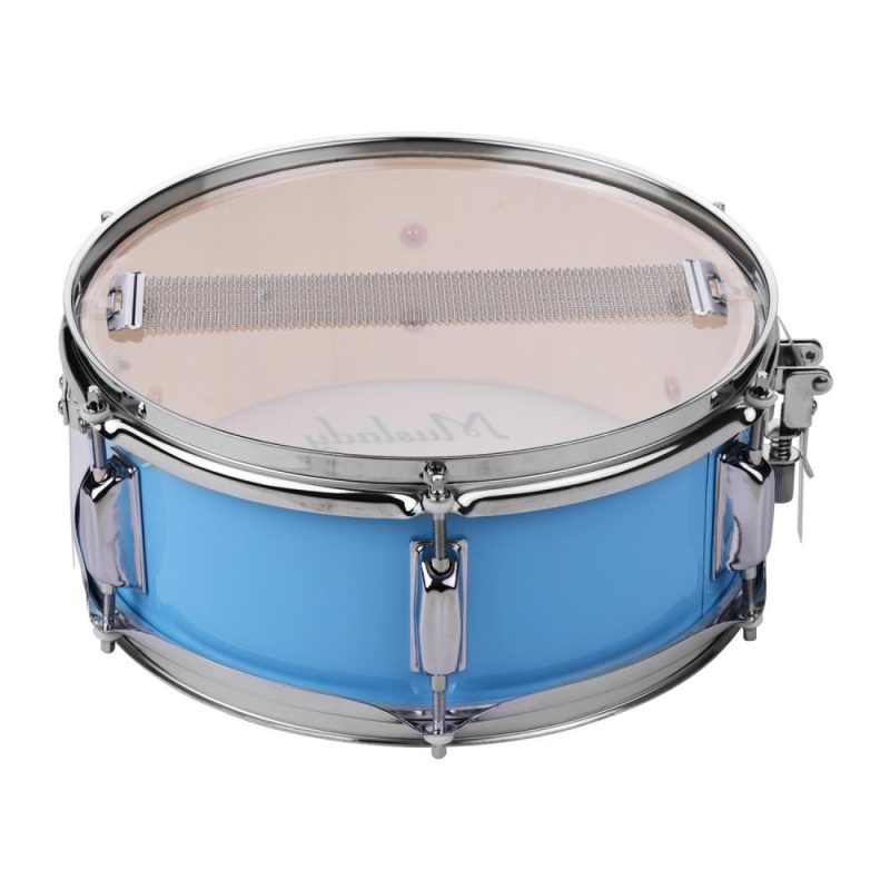 Drums & Percussion |   12inch Snare Drum Head with Drumsticks Shoulder Strap Drum Key for Student Band Blue Drums & Percussion Blue