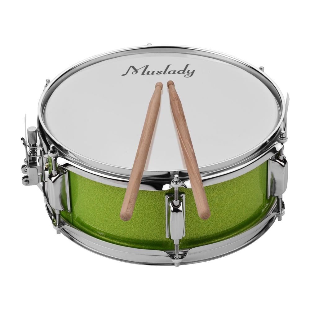 Drums & Percussion |   12inch Snare Drum Head with Drumsticks Shoulder Strap Drum Key for Student Band Green Drums & Percussion Drums & Percussion