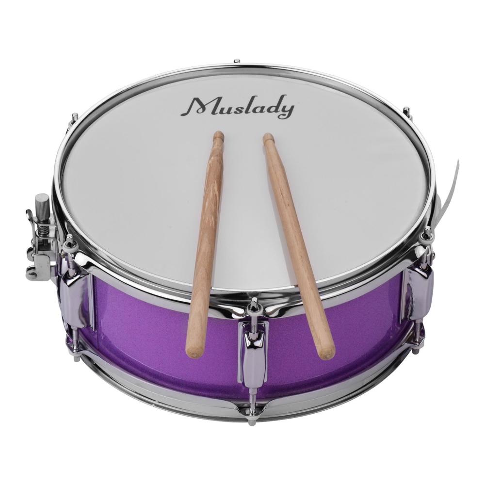 Drums & Percussion |   12inch Snare Drum Head with Drumsticks Shoulder Strap Drum Key for Student Band Purple Drums & Percussion Drums & Percussion