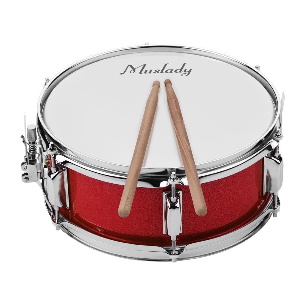 Drums & Percussion |   12inch Snare Drum Head with Drumsticks Shoulder Strap Drum Key for Student Band Red Drums & Percussion Drums & Percussion