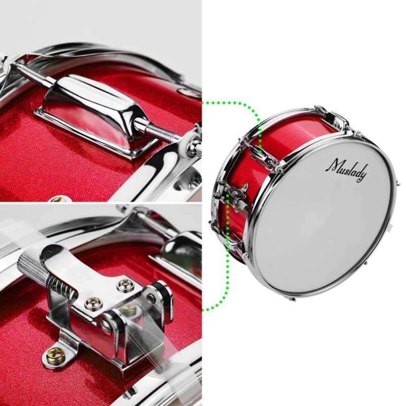 Drums & Percussion |   12inch Snare Drum Head with Drumsticks Shoulder Strap Drum Key for Student Band Red Drums & Percussion Drums & Percussion