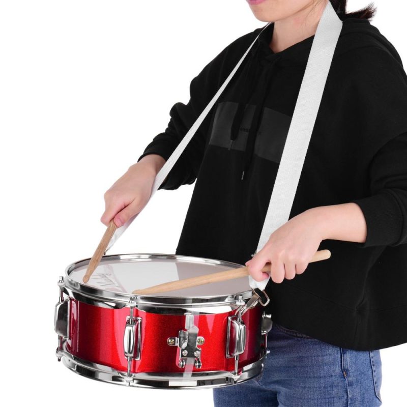 Drums & Percussion |   12inch Snare Drum Head with Drumsticks Shoulder Strap Drum Key for Student Band Red Drums & Percussion Drums & Percussion