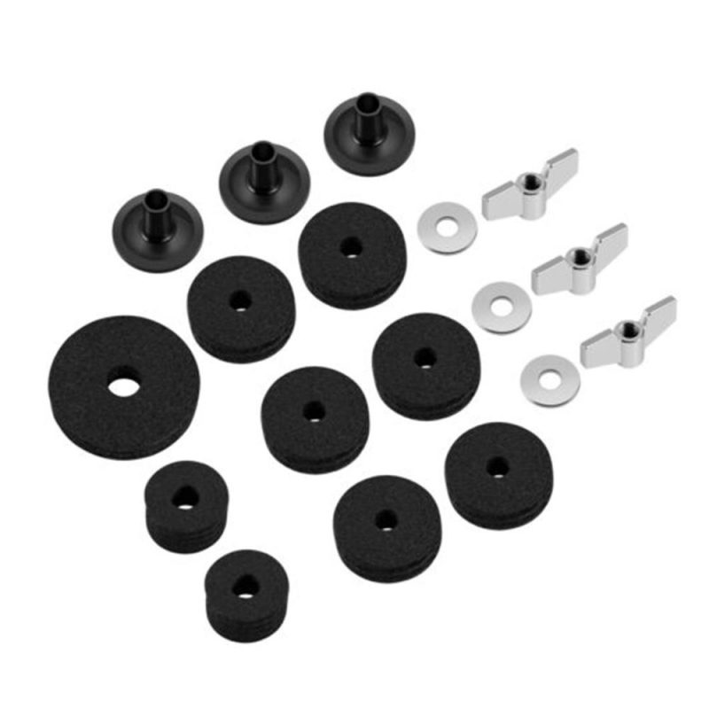 Drums & Percussion |   18Pcs Cymbal Accessories Cymbal Stand Sleeves Cymbal Felts with Cymbal Washer & Base Wing Nuts for Drum Set Black1 Drums & Percussion Black1