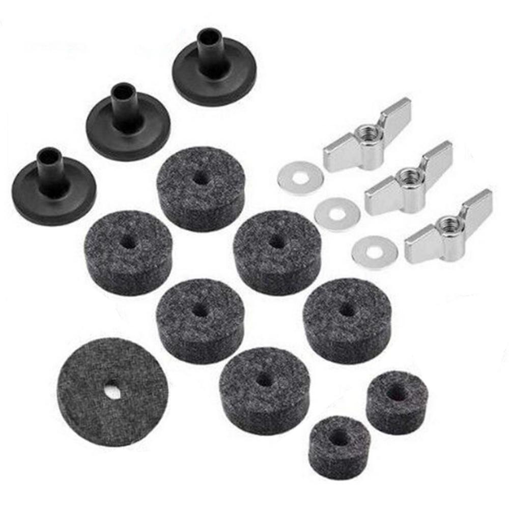 Drums & Percussion |   18Pcs Cymbal Accessories Cymbal Stand Sleeves Cymbal Felts with Cymbal Washer & Base Wing Nuts for Drum Set Grey1 Drums & Percussion Drums & Percussion