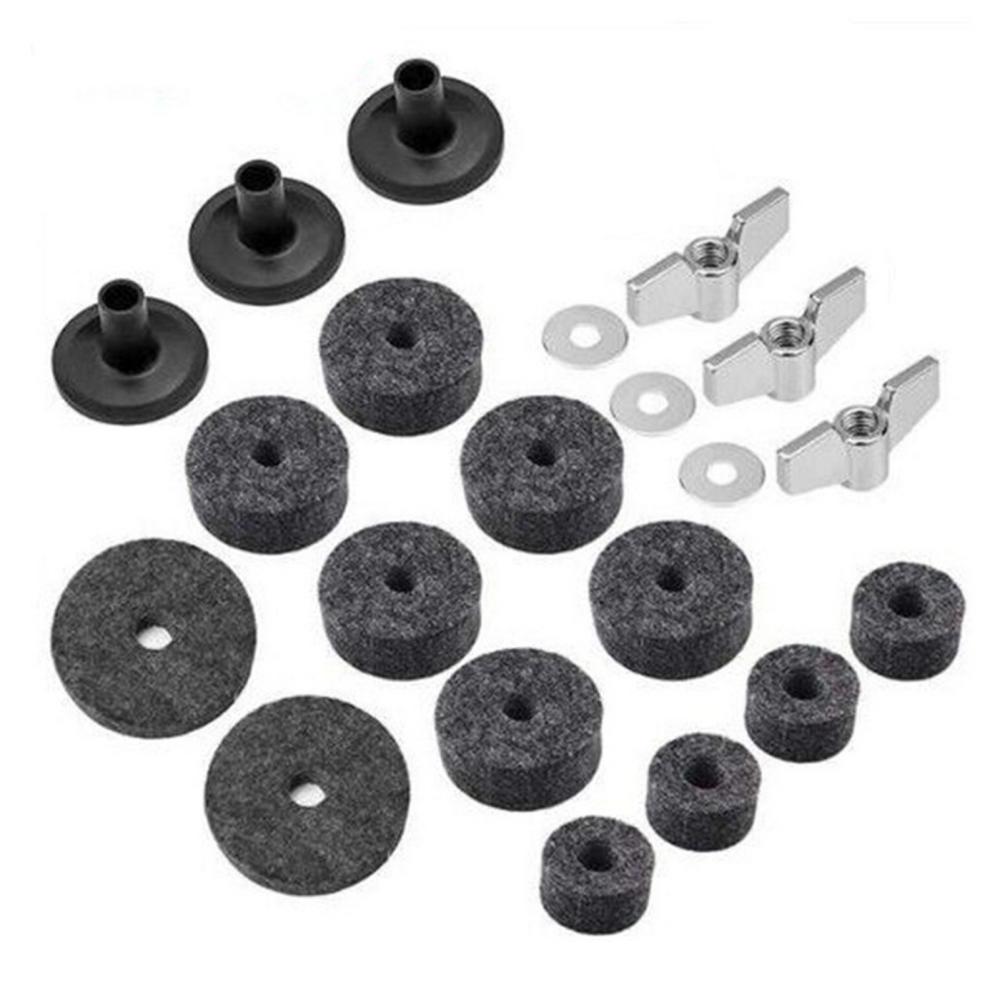 Drums & Percussion |   18Pcs Cymbal Accessories Cymbal Stand Sleeves Cymbal Felts with Cymbal Washer & Base Wing Nuts for Drum Set Grey2 Drums & Percussion Drums & Percussion