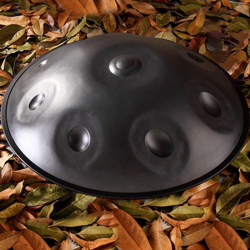 Drums & Percussion |   22 Inch Handpan Hand Pan Drum D-Key 9 Notes(D3 A3 bB3 D4 F4 A4 G4 E4 C4) Nitriding Steel Percussion Instrument Dark Grey Drums & Percussion Dark Grey