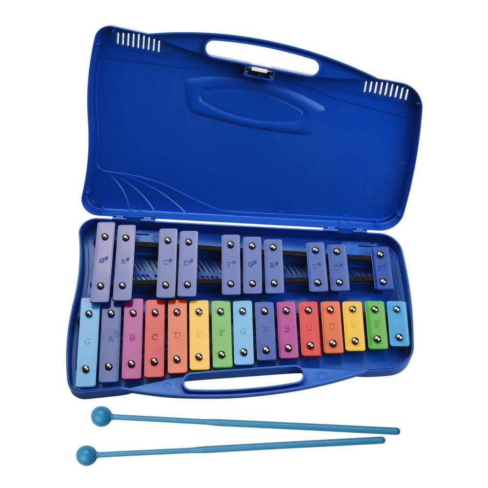 Drums & Percussion |   25 Notes Glockenspiel Xylophone Hand Knock Xylophone for Baby Kids Children Blue Drums & Percussion Blue