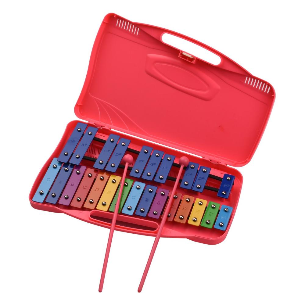 Drums & Percussion |   25 Notes Glockenspiel Xylophone Hand Knock Xylophone for Baby Kids Children Pink Drums & Percussion Drums & Percussion