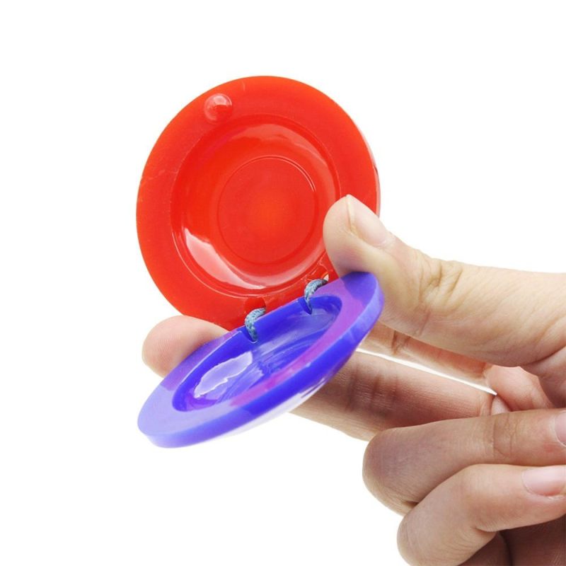 Drums & Percussion |   2Pcs Finger Castanets Percussion Instrument Musical Toy for Toddler Children Early Musical Education Multicolour Drums & Percussion Drums & Percussion