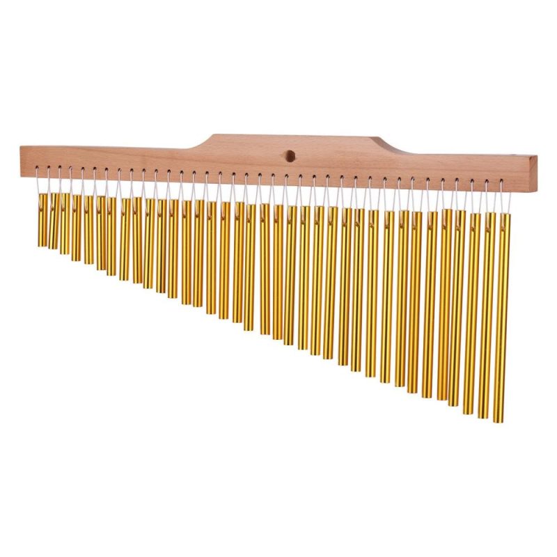 Drums & Percussion |   36 Bar Chimes Gold Aluminum Alloy Wooden Bar Gold Drums & Percussion Drums & Percussion