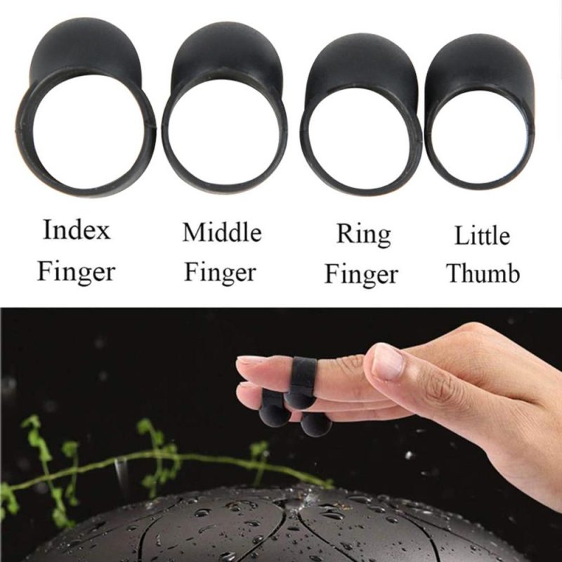 Drums & Percussion |   4 Pcs Finger Sleeve Set for Steel Tongue Drum Percussion Drums Black Drums & Percussion Black