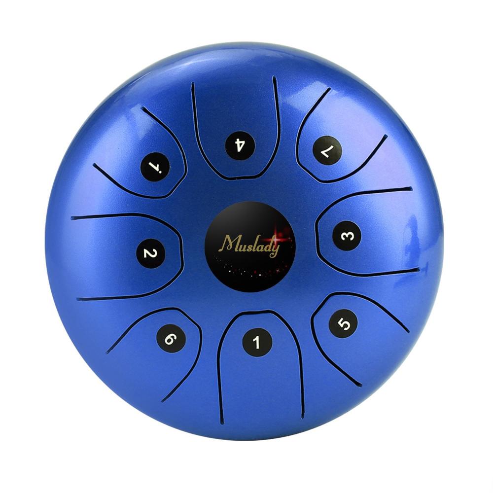 Drums & Percussion |   5.5inch Mini 8-Tone Steel Tongue Drum Blue Drums & Percussion Blue