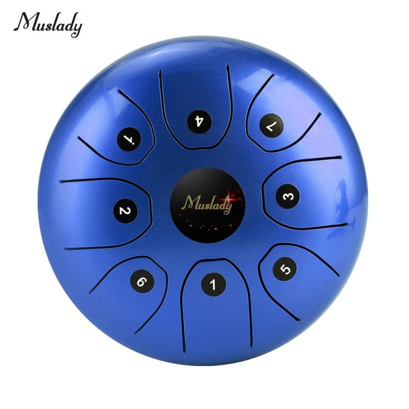 Drums & Percussion |   5.5inch Mini 8-Tone Steel Tongue Drum Blue Drums & Percussion Blue