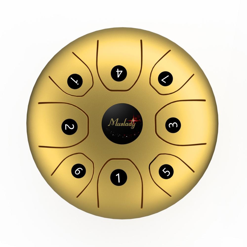 Drums & Percussion |   5.5inch Mini 8-Tone Steel Tongue Drum Gold Drums & Percussion Drums & Percussion