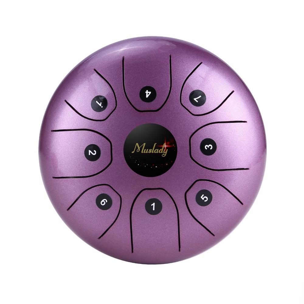 Drums & Percussion |   5.5inch Mini 8-Tone Steel Tongue Drum Purple Drums & Percussion Drums & Percussion