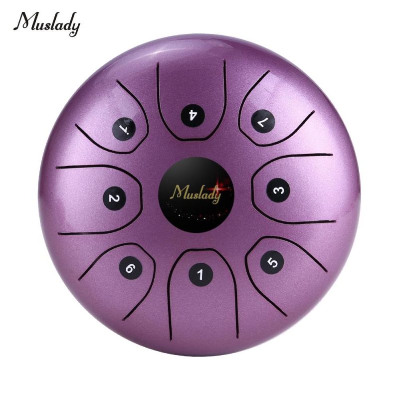 Drums & Percussion |   5.5inch Mini 8-Tone Steel Tongue Drum Purple Drums & Percussion Drums & Percussion