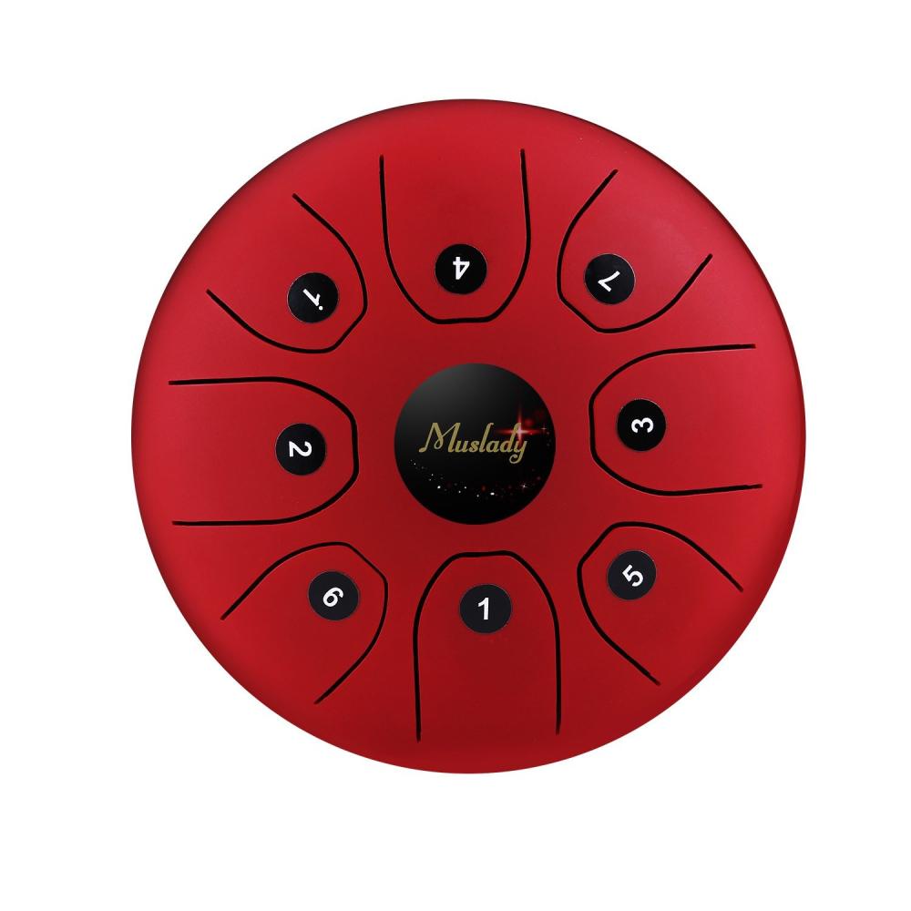 Drums & Percussion |   5.5inch Mini 8-Tone Steel Tongue Drum Red Drums & Percussion Drums & Percussion