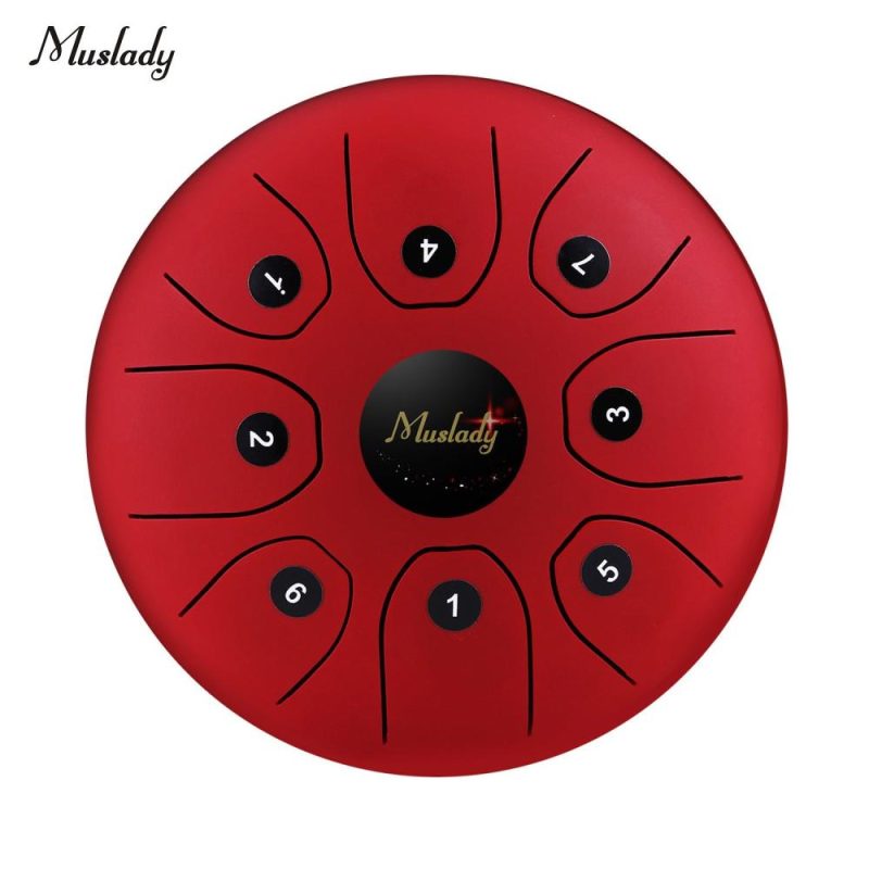 Drums & Percussion |   5.5inch Mini 8-Tone Steel Tongue Drum Red Drums & Percussion Drums & Percussion