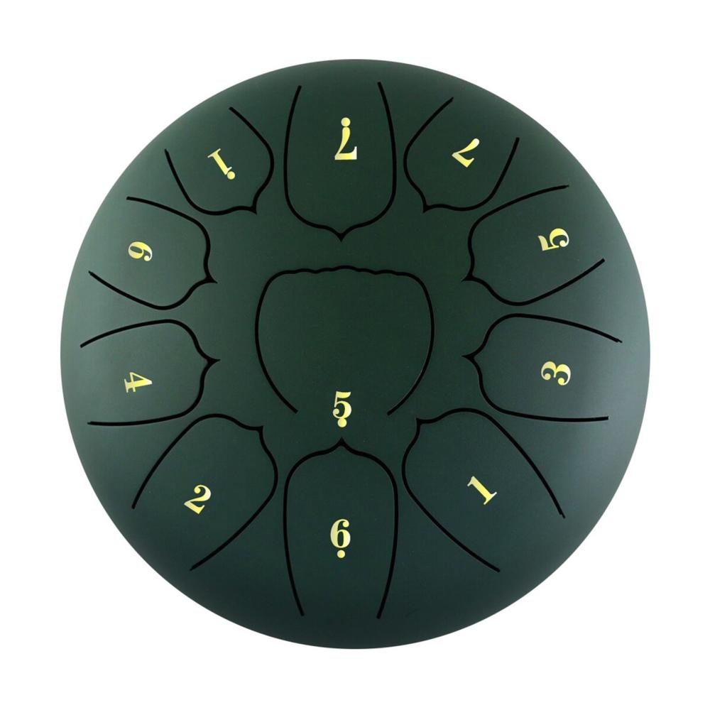 Drums & Percussion |   6 Inch Steel Tongue Drum 11 Notes Handpan Drum with Drum Mallet Finger Picks Green Drums & Percussion Drums & Percussion