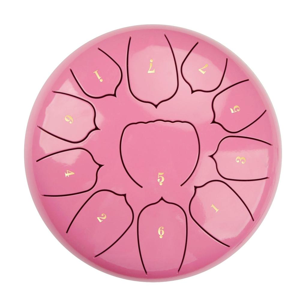 Drums & Percussion |   6 Inch Steel Tongue Drum 11 Notes Handpan Drum with Drum Mallet Finger Picks Pink Drums & Percussion Drums & Percussion