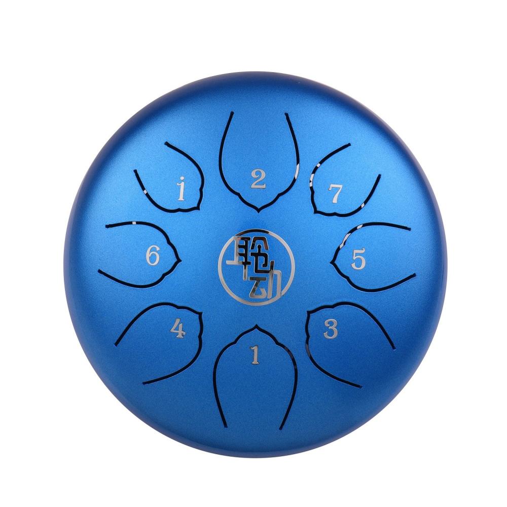 Drums & Percussion |   6 Inch Steel Tongue Drum Handpan Drum 8-Notes C-Key Percussion Instrument with Mallets Drum Bag Wiping Cloth for Musical Education Concert Mind Healing Yoga Meditation Blue Blue Drums & Percussion Blue