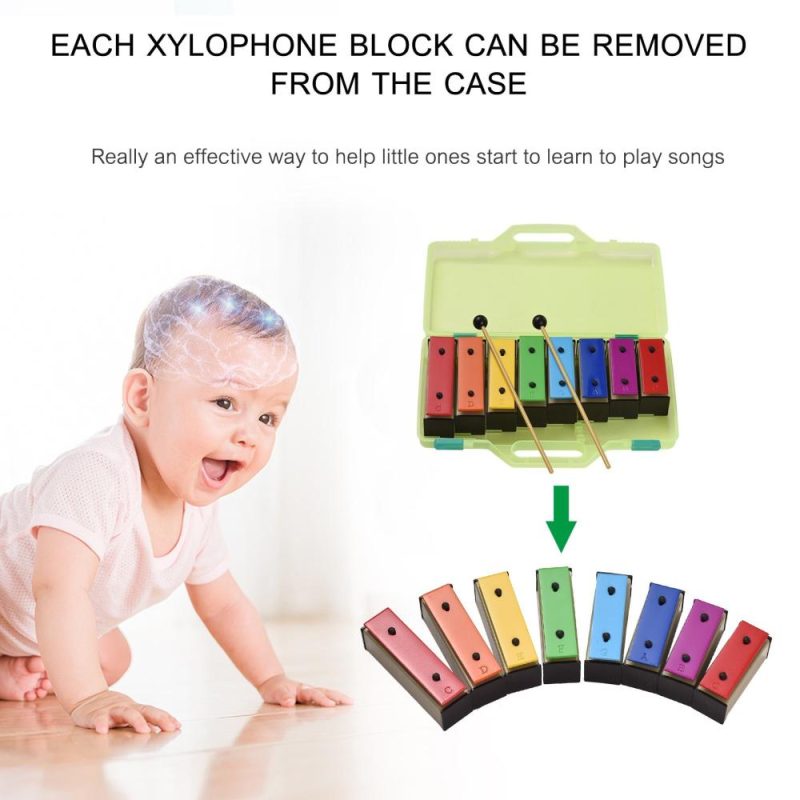 Drums & Percussion |   8-note Xylophone Percussion Instrument Musical Toy Gift for Children Kids Colorful Drums & Percussion Colorful