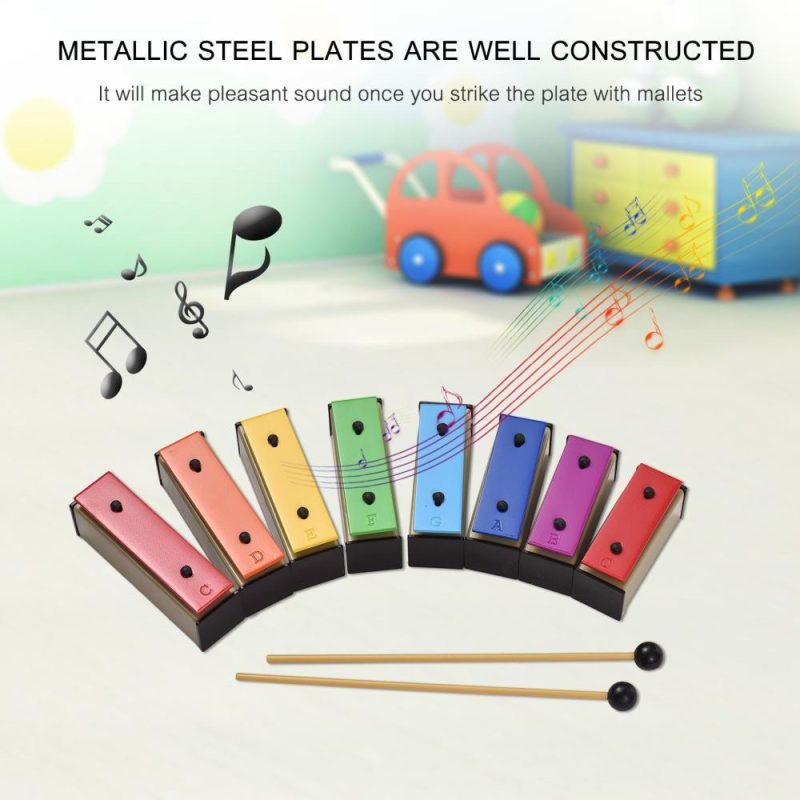 Drums & Percussion |   8-note Xylophone Percussion Instrument Musical Toy Gift for Children Kids Colorful Drums & Percussion Colorful